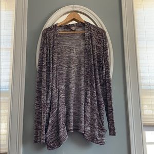 Maroon and white cardigan